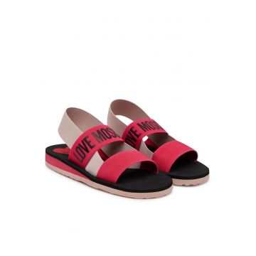 Sandale dama  fuxia/cipria