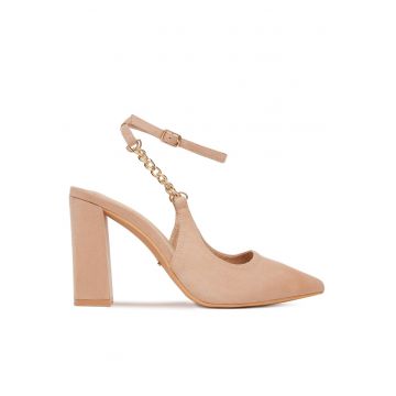 Sandale dama -  HT368-1 - cu toc - bej