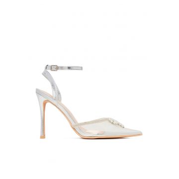 Sandale dama -  LIA SILVER RU - transparent - toc