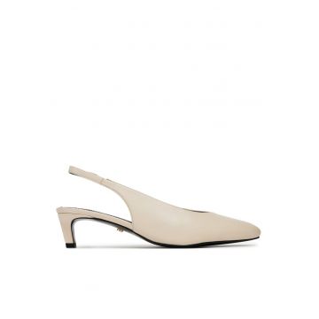 Sandale dama -  LILY-118324 - piele naturala - ecru