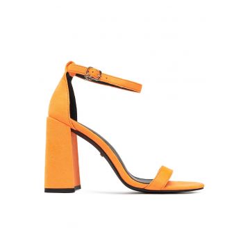 Sandale dama -  model 7026-5A - portocaliu - textil -