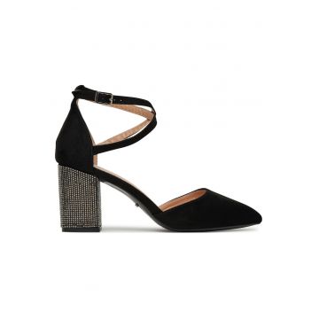 Sandale dama -  model DZ0068 - cu toc - negru