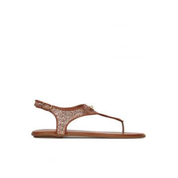 Sandale dama -  model E9088-1A - maro - textil -