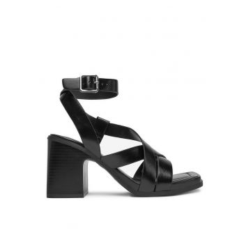 Sandale dama -  model Jenny - negru - cu toc