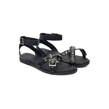 Sandale dama  negre - piele ecologica -