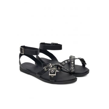 Sandale dama  negre - piele ecologica -