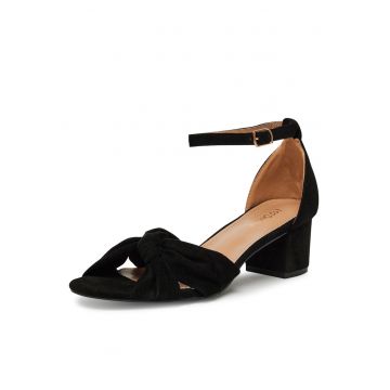 Sandale dama -  negru - cu toc