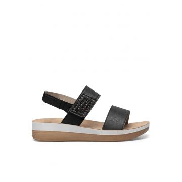 Sandale dama -  negru - plastic -
