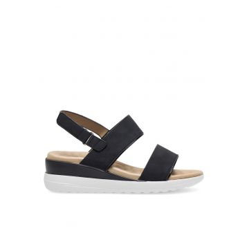 Sandale dama  negru - sintetic