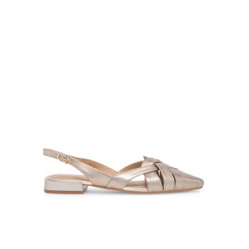 Sandale dama -  piele naturala - auriu