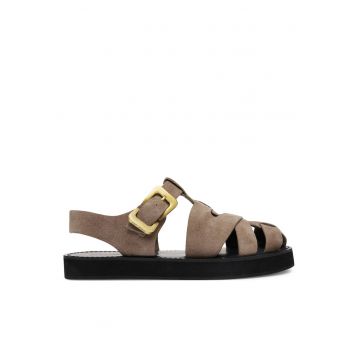 Sandale dama -  piele naturala - maro