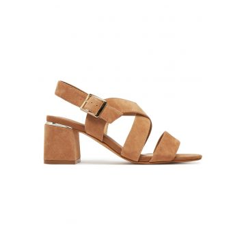 Sandale dama -  piele naturala - maro - Maro
