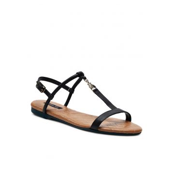 Sandale dama  piele naturala - negru -