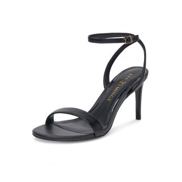 Sandale dama -  piele naturala - negru -