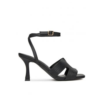 Sandale dama -  R25SS00542 - piele ecologica - negru