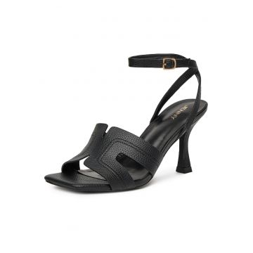 Sandale dama -  R25SS00542 piele ecologica - negru