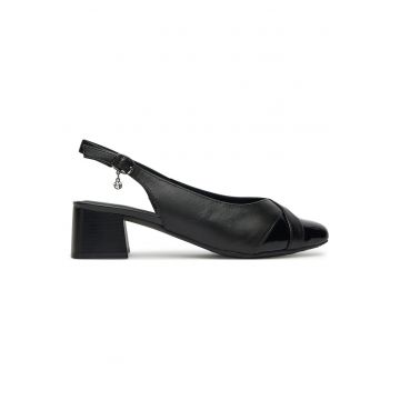 Sandale dama -  RST-AGNES-12 - piele naturala - negru