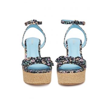 Sandale dama -  textil - albastru