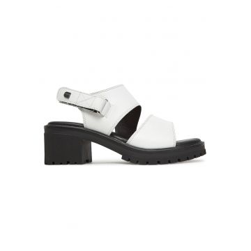 Sandale dama -  WB-TILDE-24 - piele naturala - alb/negru