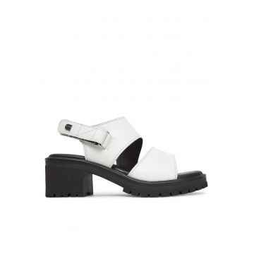 Sandale dama -  WB-TILDE-24 - piele naturala - alb/negru