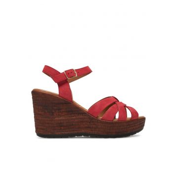 Sandale dama -  WI23-LEMONE-03 - piele naturala - rosu