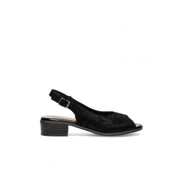 Sandale dama -  WI23-LUCY-04 - piele naturala - negru -