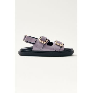 Sandale de piele cu velcro Harper - Lila pal