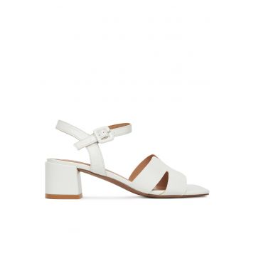 Sandale  piele ecologică - alb - Alb