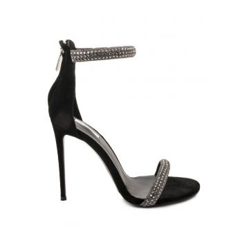 Heeled sandals women  TERISA - Negru