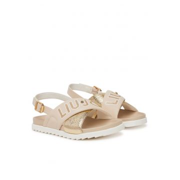 Sandale copii  model Nora - bej - piele ecologica