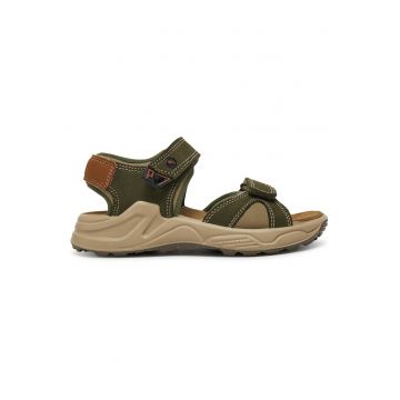 Sandale copii -  piele naturala - kaki -
