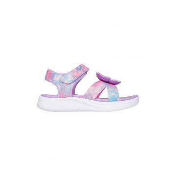 Sandale cu velcro Lights-Jumpsters - Albastru lavanda/Roz deschis