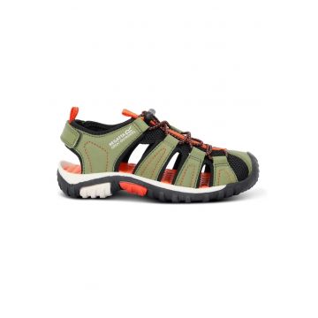 Sandale cu velcro si logo -