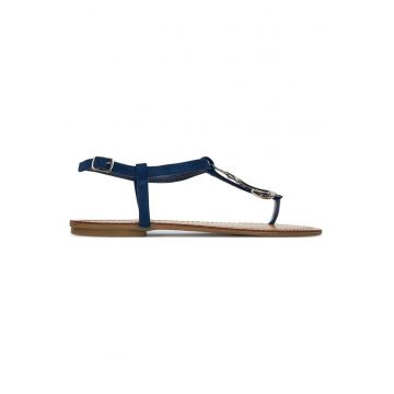 Sandale dama -  bleumarin/maro -