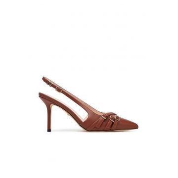 Sandale dama -  G053 - piele naturala - tocuri stiletto