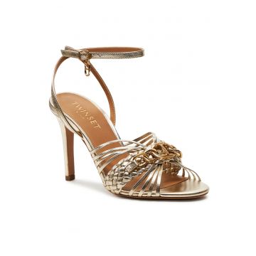 Sandale dama -  model 10366 - piele naturala - auriu -