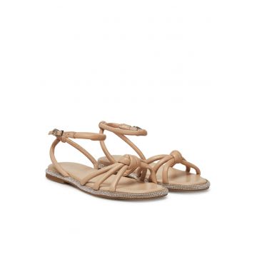 Sandale dama -  model FLJSLO LEA03 - piele naturala - bej -