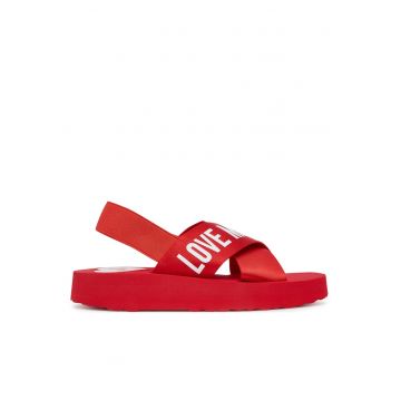 Sandale dama -  Nastro Ross/Log Bia - tesatura - rosu