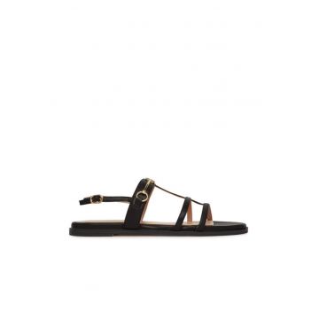 Sandale dama -  Nero 00006 - piele ecologica - negru