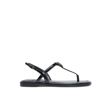 Sandale dama -  piele ecologica - negru -