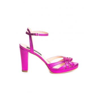 Sandale dama piele naturala Fucsia Amber