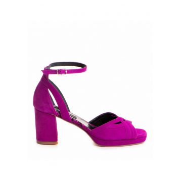 Sandale dama piele naturala Magenta Mikaela