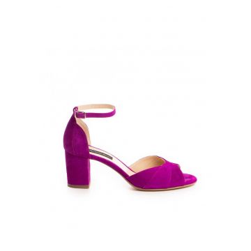 Sandale dama piele naturala Magenta Sanziana
