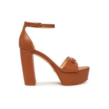 Sandale dama  piele naturala - model FLJSET LEA03 - Maro
