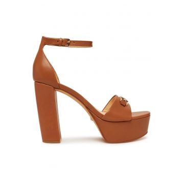 Sandale dama  piele naturala - model FLJSET LEA03 - Maro