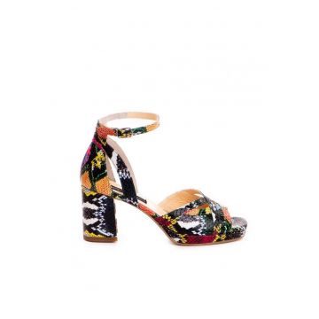 Sandale dama piele naturala Multicolor Mikaela