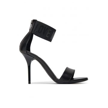 Sandale dama -  piele naturala - negru -