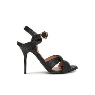 Sandale dama  piele naturala - negru