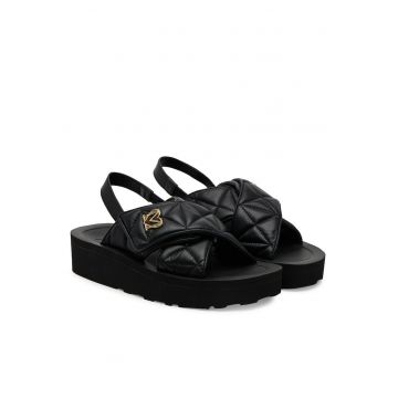 Sandale dama -  piele naturala - negru -