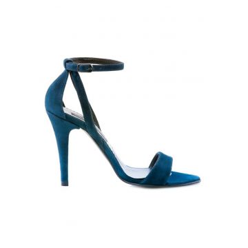 Sandale dama piele naturala Simple Bleumarin